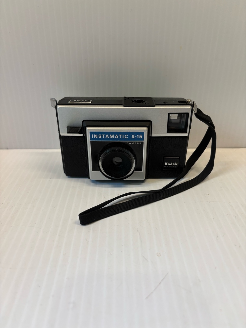 Kodak Instamatic X-15 Black and Silver Camera with Wrist Strap